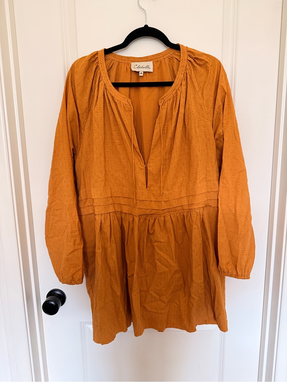 Cleobella Mustard Long Sleeve Babydoll Tunic Dress